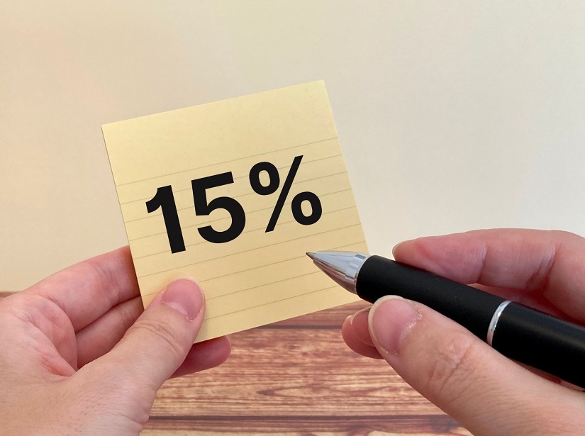 15% 割合