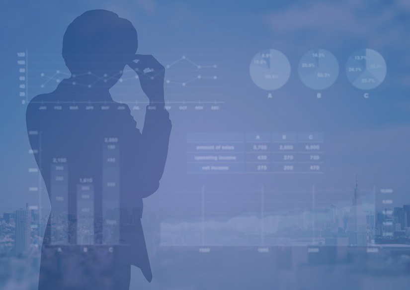 ビジネス 低迷 不安 悩み グラフ