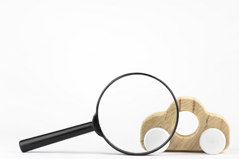 車　ブロック　虫眼鏡　リース