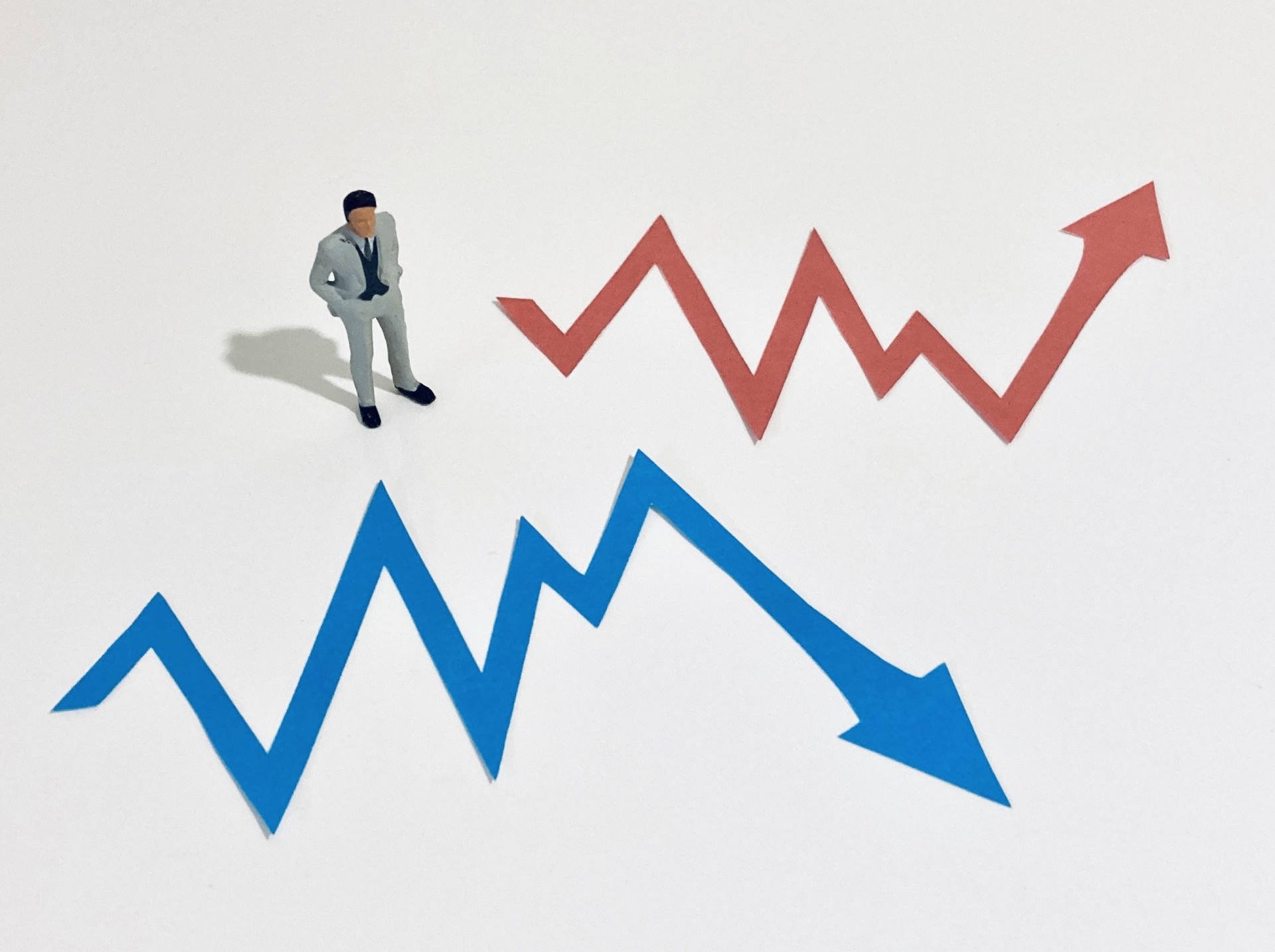 グラフ　上昇　下降