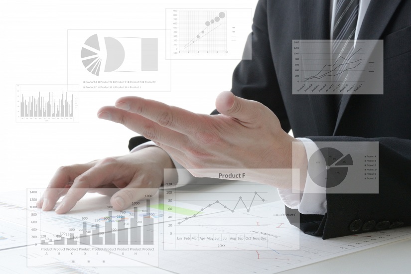 グラフ 分析 ビジネスイメージ