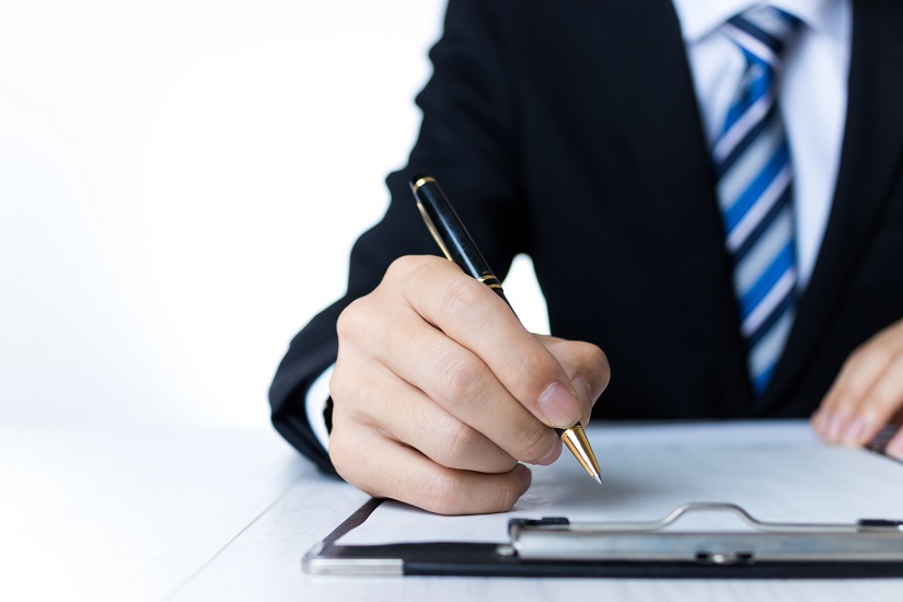 書類へ記載　ペン2