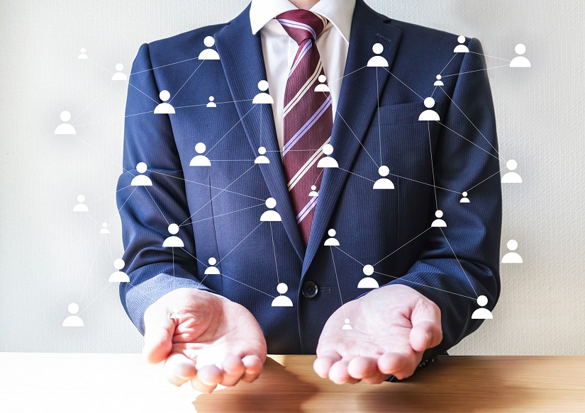 ビジネスマン　組織　人のつながり