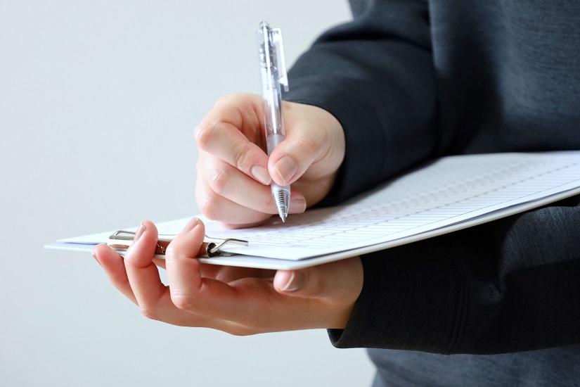 審査　クリップボード　