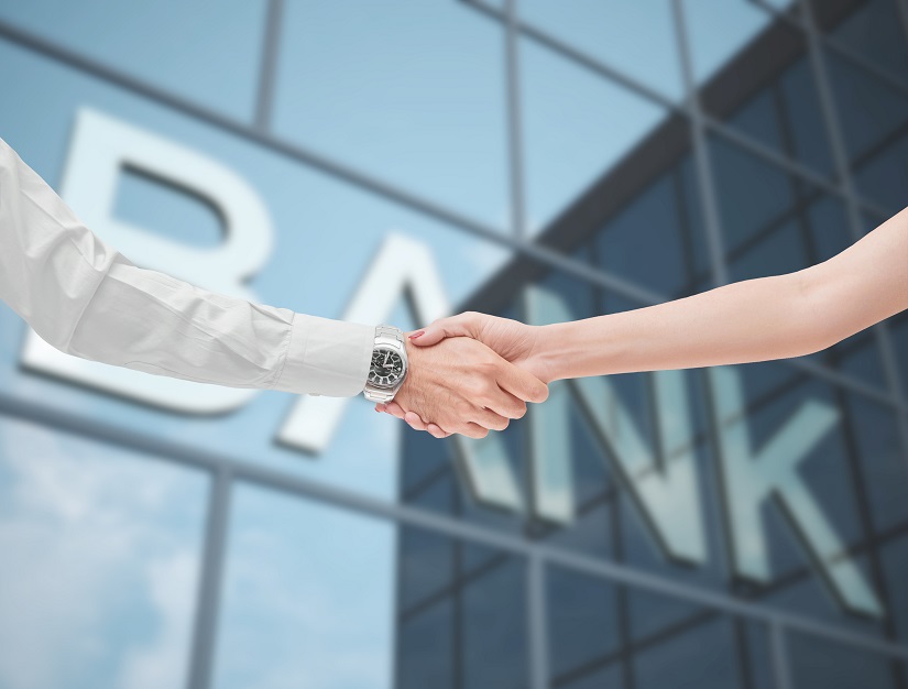銀行 握手