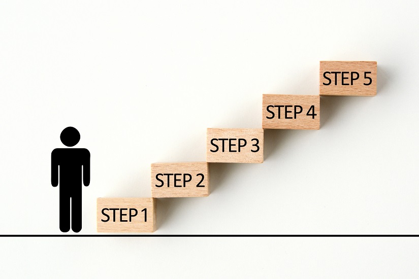 ビジネス　ステップ　イメージ