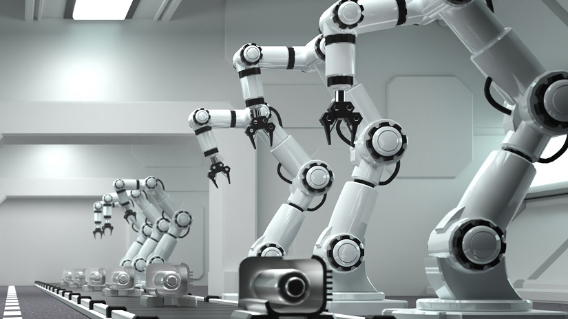 生産ライン　ロボット