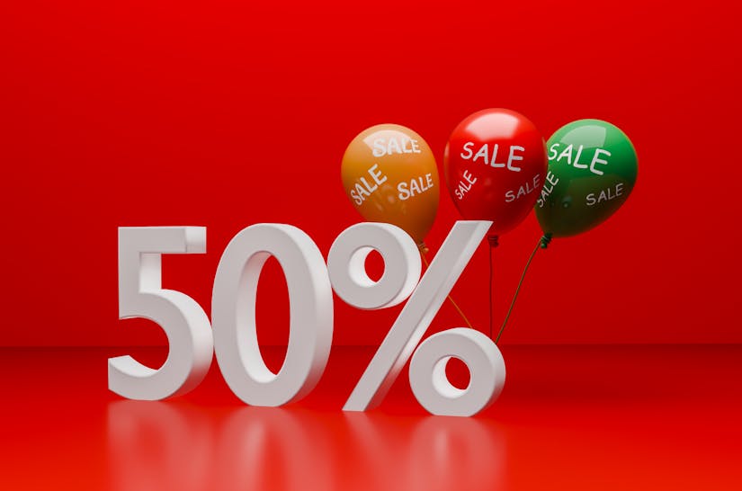 50％をあらわすブロック