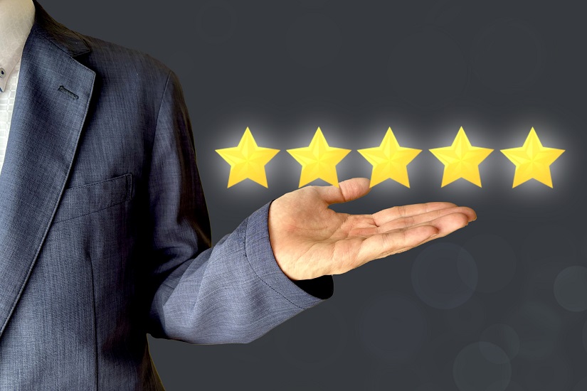 高評価　星5つ